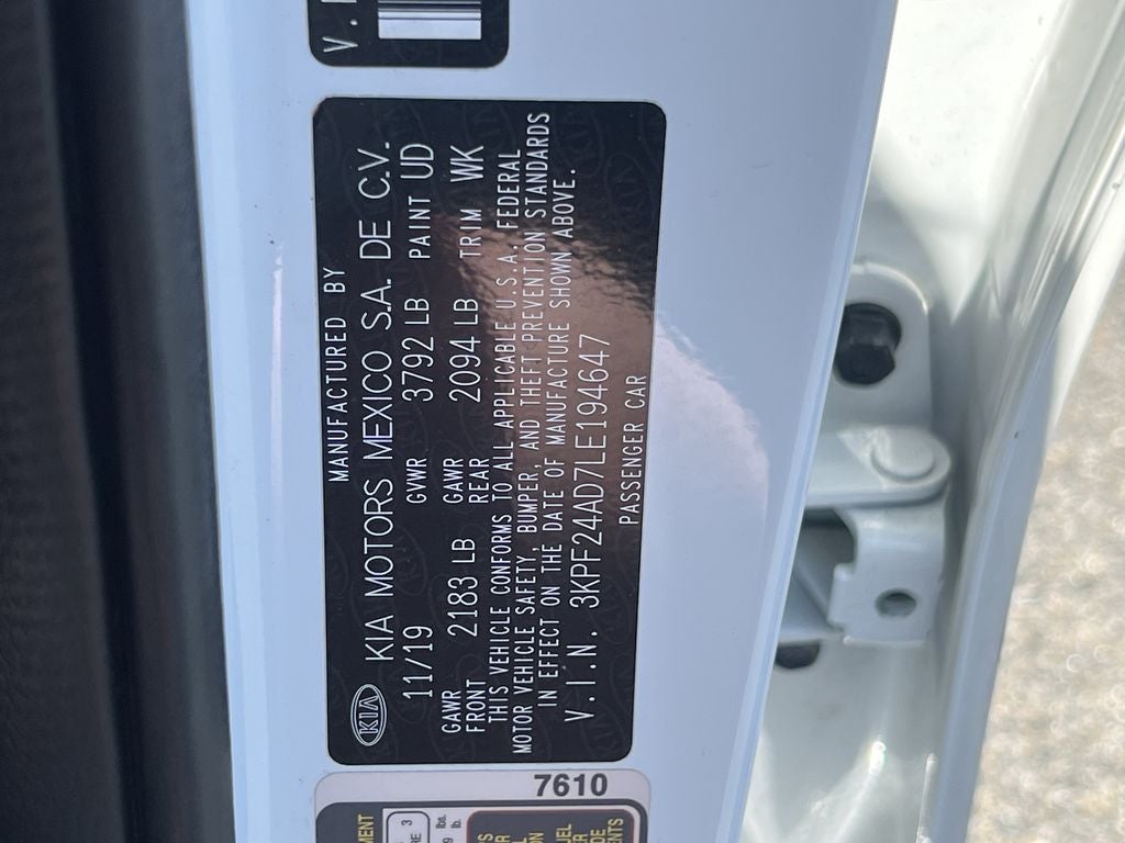 2020 Kia Forte LXS