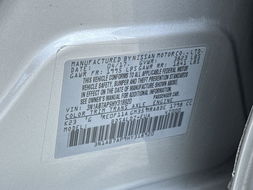 2017 Nissan Sentra SV