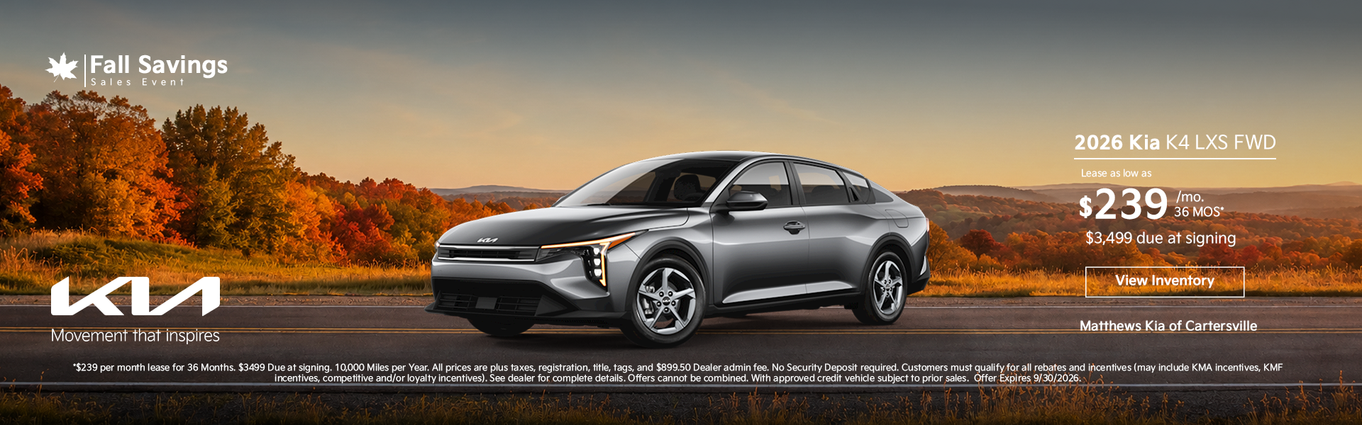 Fall Savings Sales Event