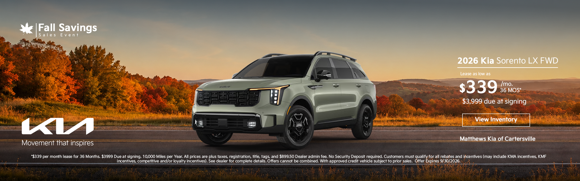Fall Savings Sales Event