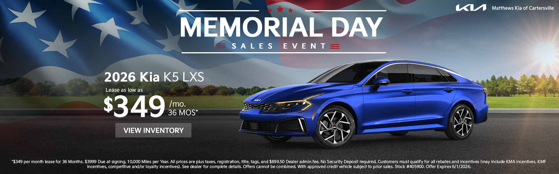 Memorial Day Sales Event